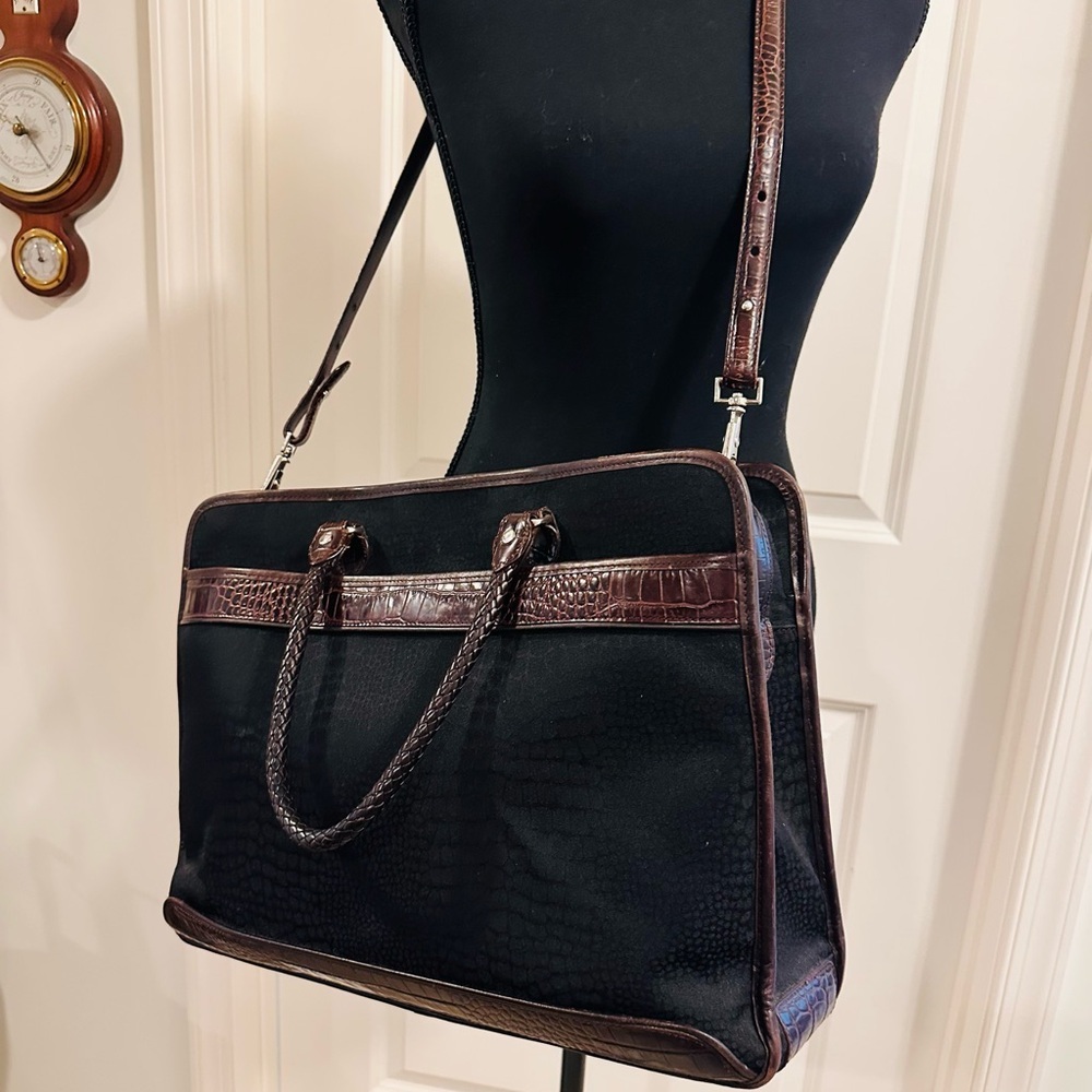 BRIGHTON ❤️ MARTHA BLACK /CHOC CROC BRIEFCASE/Laptop Bag - Picture 5 of 11